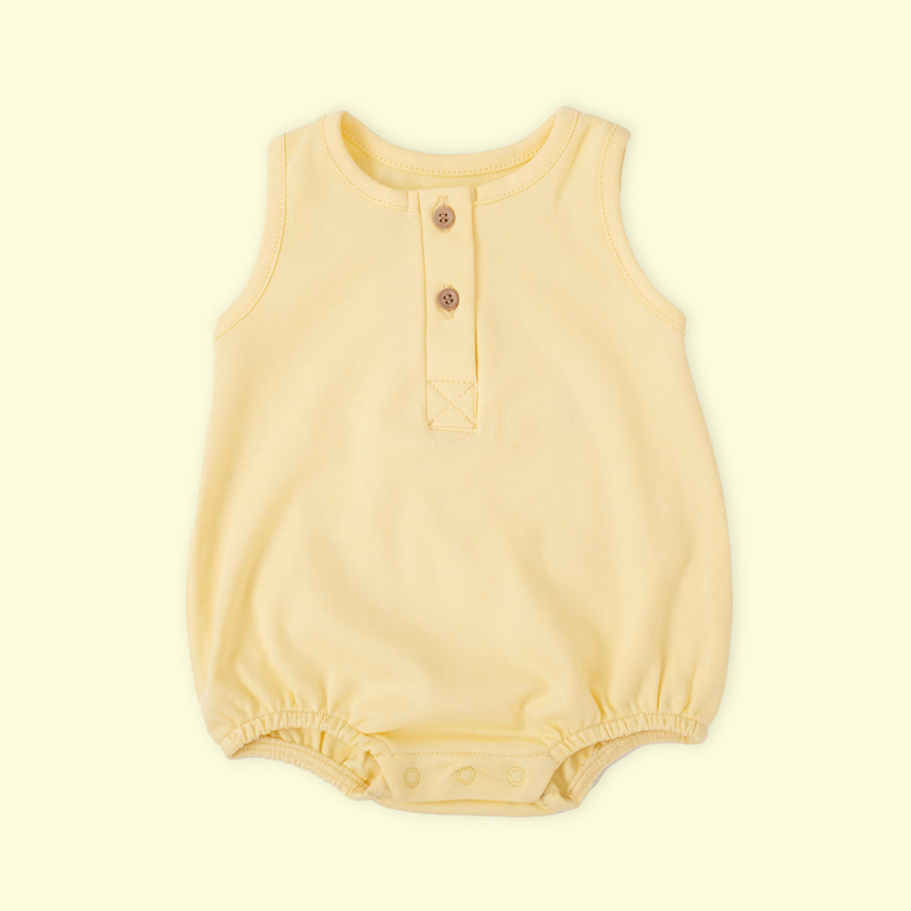 Pañalero de Botones en Amarillo Bebe - ropa organica para bebe