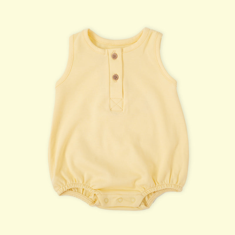 Pañalero de Botones en Amarillo Bebe - ropa organica para bebe