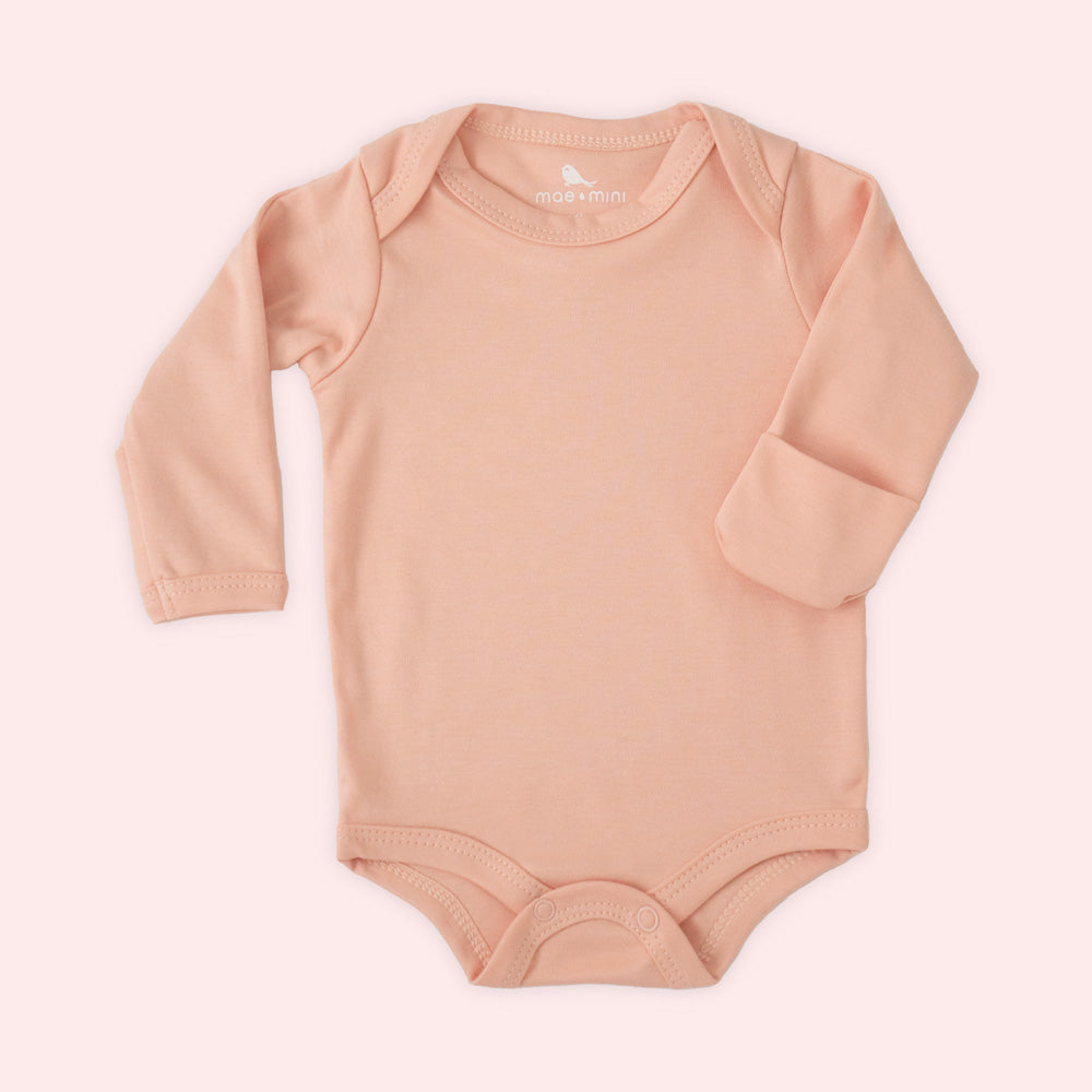 Pañalero Manga Larga Rosa Bebe - body para bebe Mae & Mini