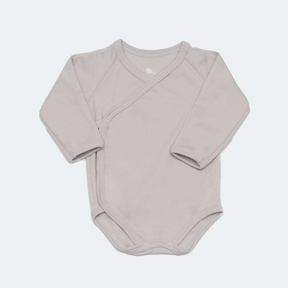 Pañalero Envolvente Gris - body para bebe Mae & Mini