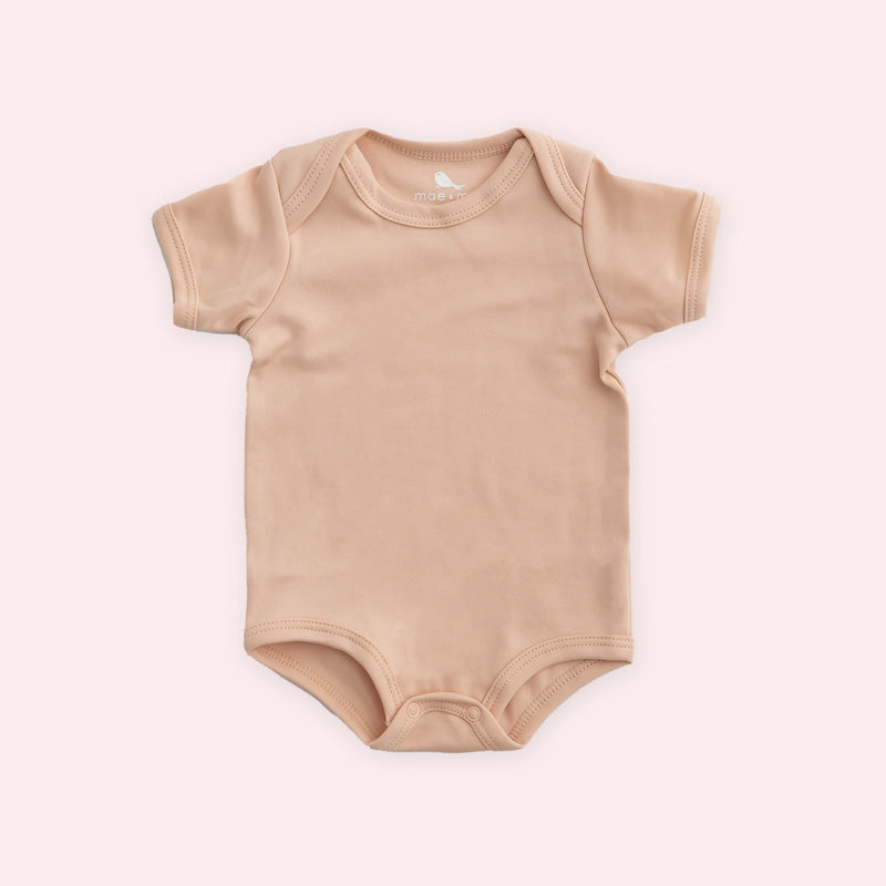 Pañalero Manga Corta Rosa Bebe - body para bebe Mae & Mini