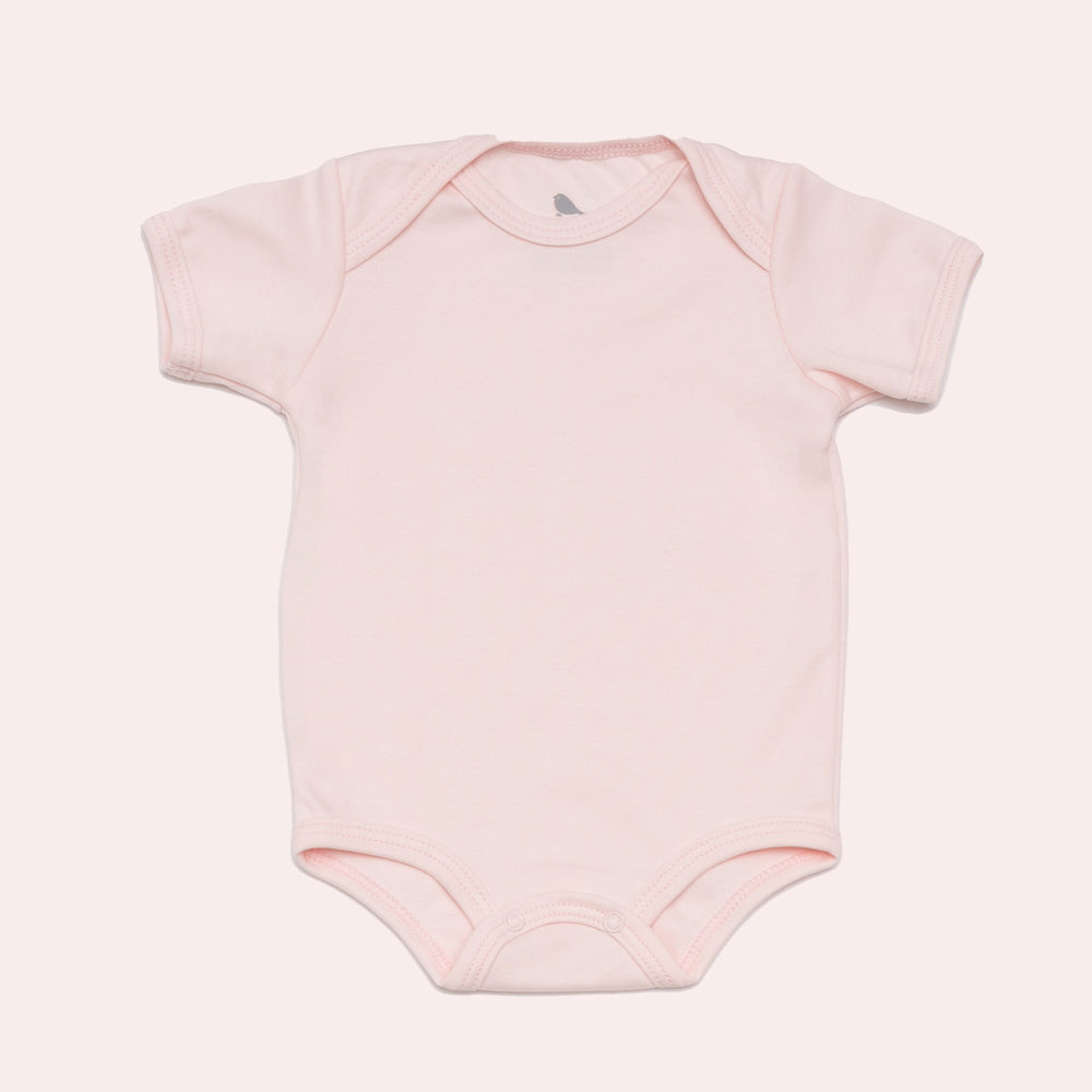 Pañalero Manga Corta Rosa Bebe - body para bebe Mae & Mini