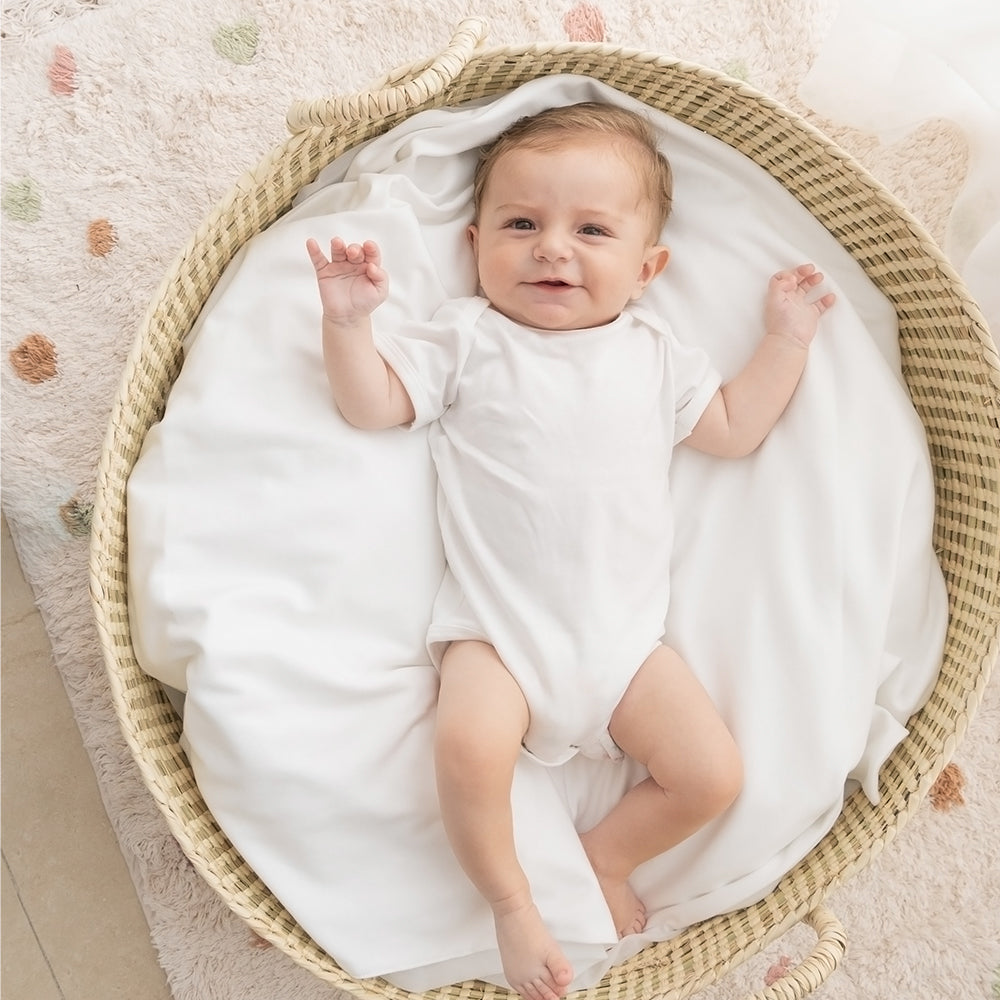 Set de Tres Pañaleros en Blanco Nube - ropa organica para bebe