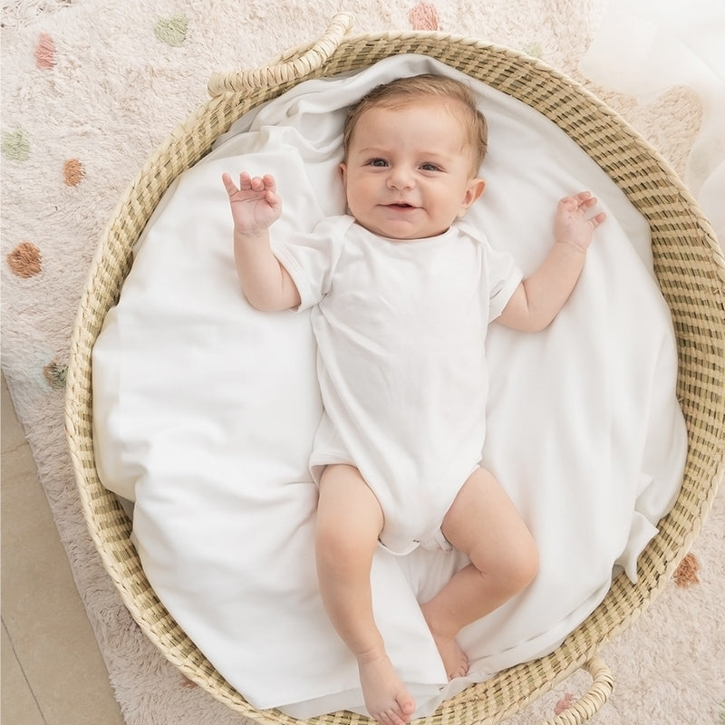 Set de Tres Pañaleros en Blanco Nube - ropa organica para bebe