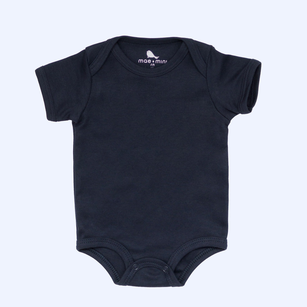 Pañalero Manga Corta Azul Cielo - body para bebe Mae & Mini