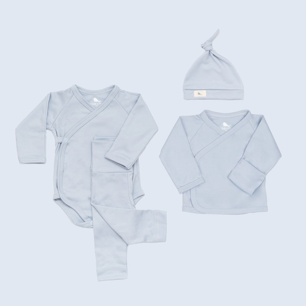 Set Preemie Azul Cielo - set de regalo para bebe Mae & Mini
